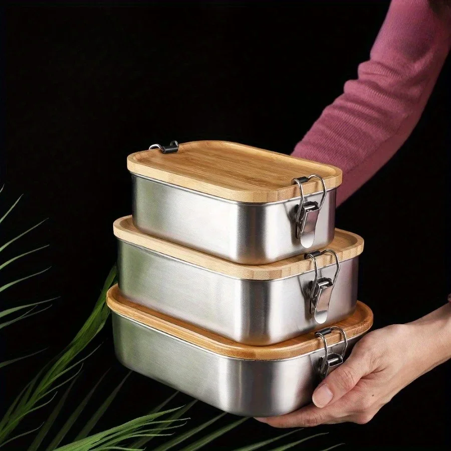 Home Cooking Food - New 304 Stainless Steel Bamboo Lid