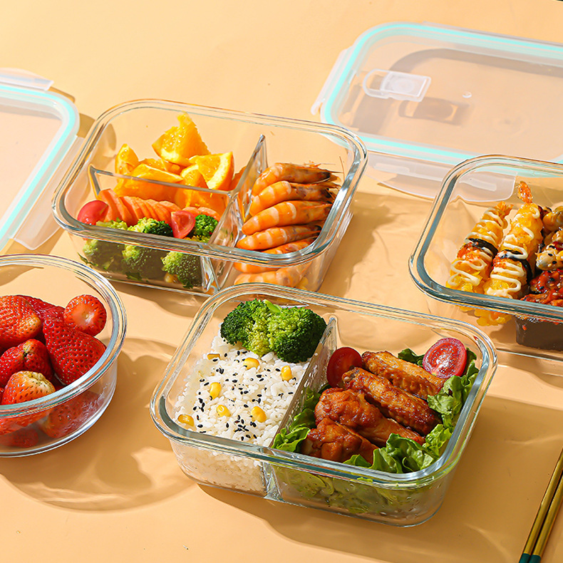 Home Cooking Food - Glass Fresh-Keeping Box high Borosilicate Heat-Resistant