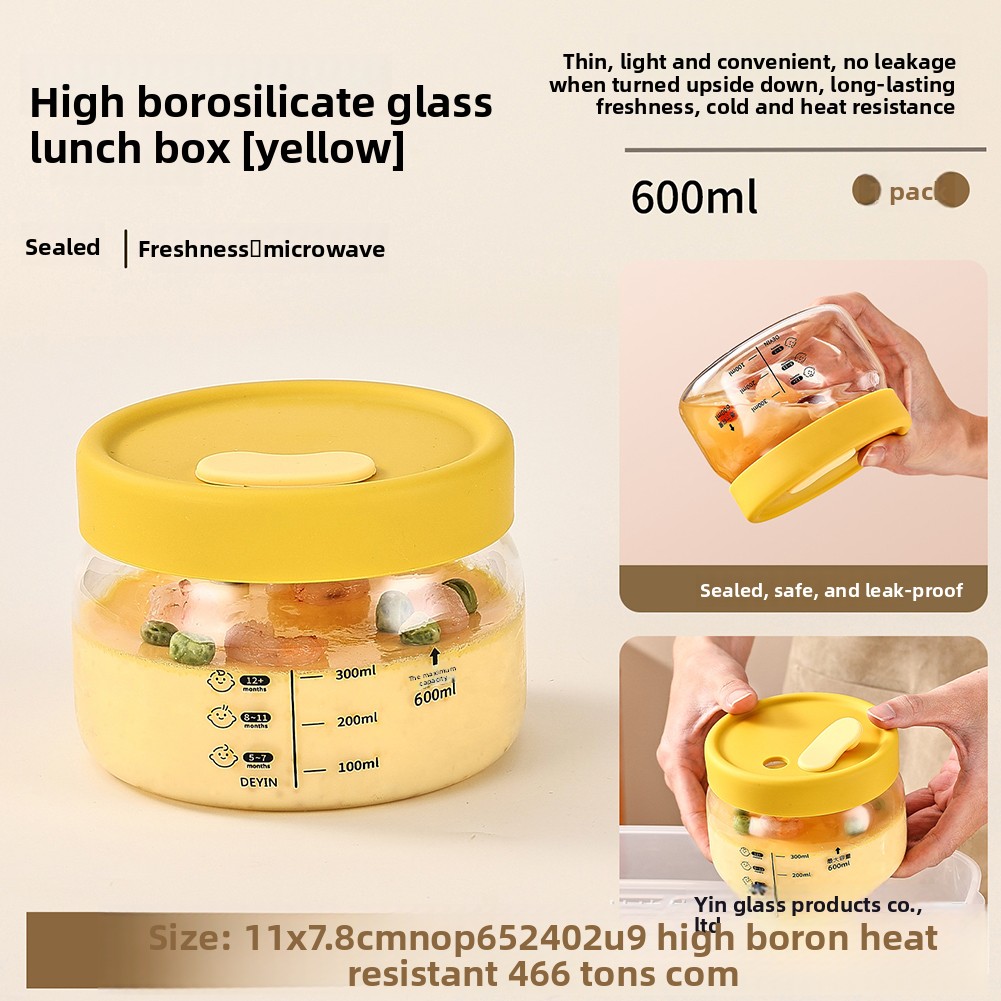 Home Cooking Food - Glass Food Storage Container Airtight Leakproof