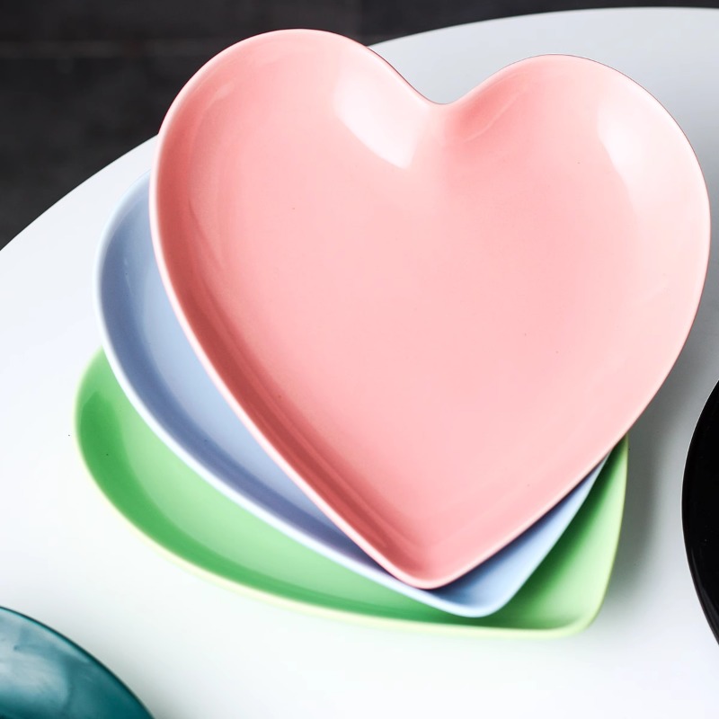 Creative Pink Heart Ceramic Pl - огляд і ціна Home Cooking Order