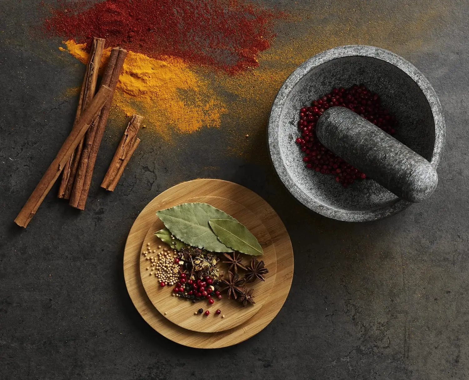 Bamboo cover granite pestle, s - огляд і ціна Mortar Pestle Granite