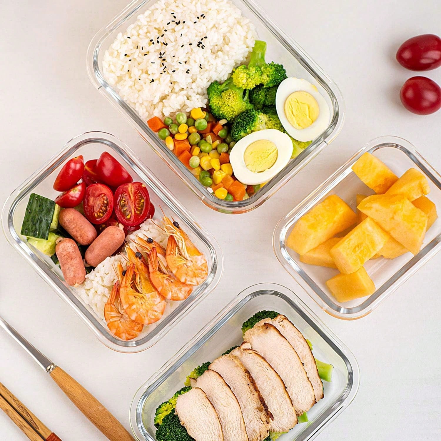 10 Pack Glass Meal Prep Contai - огляд і ціна Home Cooking Food