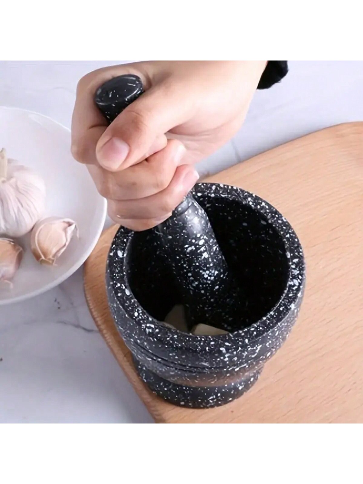 1pc Granite Texture Garlic Pre - огляд і ціна Mortar Pestle Granite