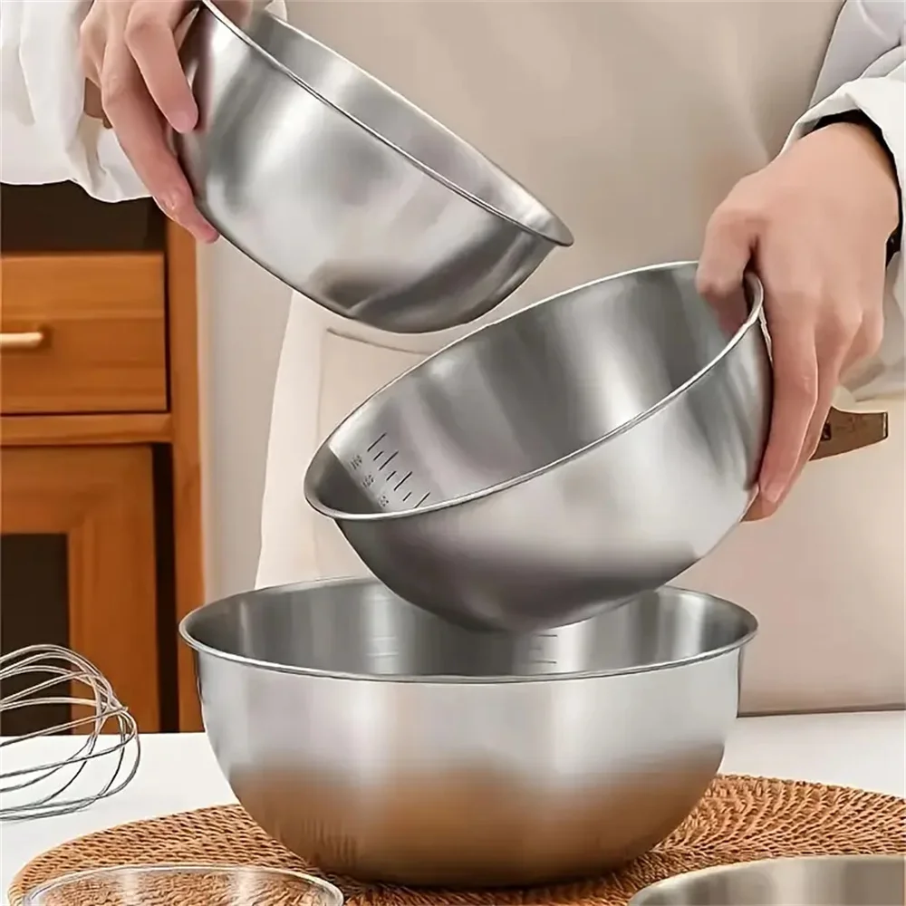 1-3 Stainless Steel Bowl Set w - огляд і ціна Home Cooking Food