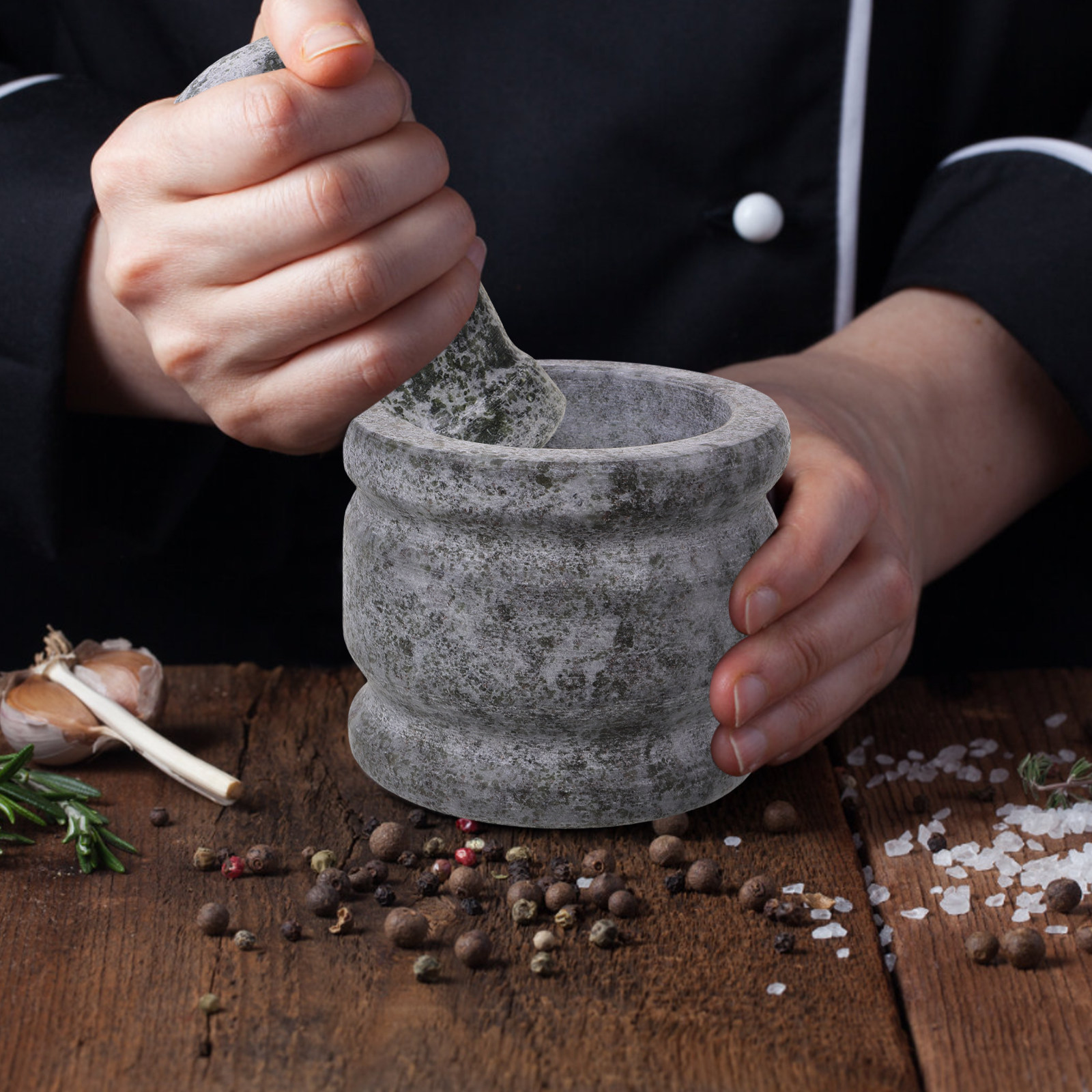 1Set Granite Mortar and Pestle - огляд і ціна Mortar Pestle Granite
